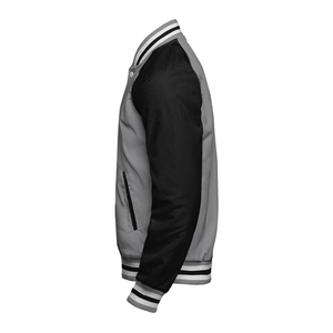Good quality <b>Men's</b> <b>White</b> Canvas Varsity <b>Jacket</b> Eco-Friendly Breathable Windproof Quick Dry High Street Style Winter - Product Image 2