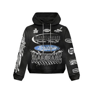 Ensemble unisexe surdimensionné 3 pièces |   Sweat-shirt à capuche et pantalon |   Acid Wash Solid 100% Coton Streetwear OEM - Product Image 2