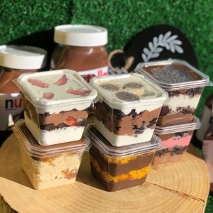 High Quality PET Dessert Packaging Cup with Lid 350ml Transparent Dessert and Yogurt Packaging <b>Container</b> for Retail and <b>Takeaway</b> - Product Image 2