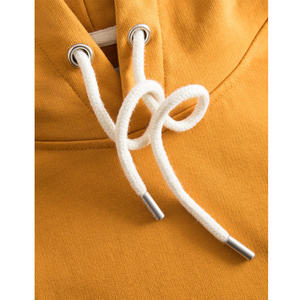 STARLOOP INDUSTRIES Sweat à capuche unisexe en polaire, couleur unie, tricoté, coupe classique, décontracté, automne, orange, blanc, cordon de serrage, patch - Product Image 3