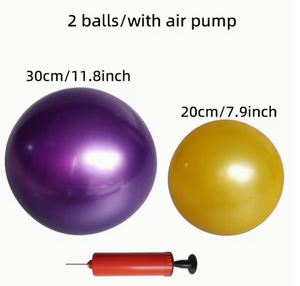 HAWK SPORTS INDUSTRIES Ballons de yoga violet et bleu avec pompe à air 30cm 20cm PVC antidérapants pour l'exercice physique et l'entraînement d'équilibre universels - Product Image 2
