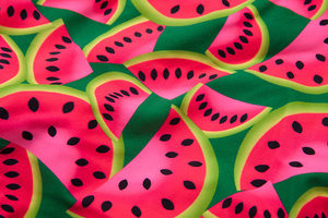 Women's Watermelon Print Bikini Set <b>Crossed</b> Halter <b>Top</b> Hollow Out Hipster Bottom Spandex Polyester Swimwear - Product Image 2