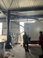 Machine de déchargement de verre avec ventouse à vide, commande PLC et moteur