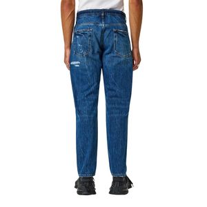 Men's High Waist Mom Jeans Tapered Leg Distressed Denim <b>Trousers</b> Medium Wash Cotton Vintage Fashion Casual Streetwear Pants - Product Image 3