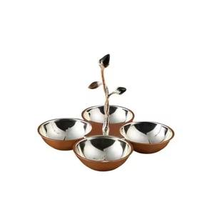 Cuenco para Frutas de Metal Plateado, Plato de Servir Premium para Mesa de Comedor, Uso en Mesa de Fiesta de Ramadán Iftar - Product Image 6