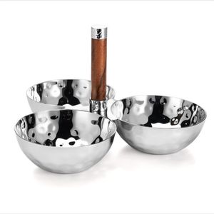 Bol de service moderne en aluminium doré avec texture de grès, bol à fruits décoratif, vaisselle de luxe pour la maison, l'hôtel et la décoration de mariage - Product Image 5