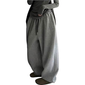 Pantalon de survêtement ample pour femme Y2K, pantalon long ample à taille haute avec cordon de serrage et poches, pantalon de jogging décontracté surdimensionné pour femme - Product Image 1