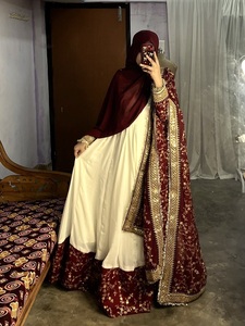 Robe de soirée en mousseline de soie brodée pour femme avec dupatta - Product Image 2