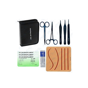 Outils chirurgicaux Pratique dans le kit de sutur médical Instrument médical Étudiants en médecine Kit de suture complet avec coussin de peau d'entraînement - Product Image 1