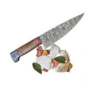 มีดทำครัวสไตล์ซันโตคุญี่ปุ่น เหล็กดามัสกัสตีขึ้นรูป มีดบาร์บีคิว - Product Image 1