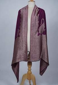 Chal de Cachemira VIC, Lana Fina Transpirable, Diseño Paisley, para Mujer, Acabado Brillante, Elegante, para Uso Diario y al Aire Libre - Product Image 4