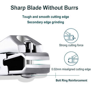 Coupe-ongles droit professionnel, kit de coupe-ongles, pince à cuticules, outils de pédicure et de manucure, coupe-ongles pour les orteils - Product Image 2