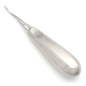 Bernard Root Tip Elevator Distal Angled 4mm 15.5cm Bayonet Syndesmotome Instrument d'extraction dentaire à manche creux chirurgical - Product Image 1