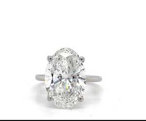 Anillo de Compromiso Solitario con Moissanita Ovalada Brillante de 3 Quilates, Plata 925 Original, Joyería con Dijes, Regalo para Aniversario u Ocasiones Especiales - Product Image 3