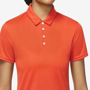 Polo à col respirant pour femme OEM, chemises de tennis vierges personnalisées pour femmes, fournisseur en gros de hauts de golf à manches courtes pour femmes - Product Image 2