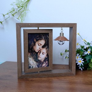 New Arrival Wooden Photo <b>Frame</b> Rectangular Handmade Tabletop Horizontal Creative Heart Pendant Decor - Product Image 6