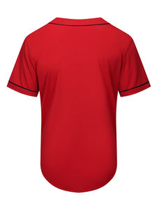 Camiseta de Béisbol Unisex Azul Rey, Transpirable, con Patrón de Letras, Manga Corta, con Botones, Uniforme Deportivo de Verano - Product Image 2