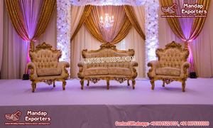 Ensemble canapé et fauteuil, décor de scène de mariage occidentale, ambiance rêveuse, mobilier classe pour marié mariée et Couple - Product Image 6