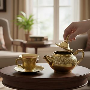 Traditional Handcrafted Brass <b>Tea</b> <b>Kettle</b> Antique Style Water Pot for Home Kitchen & Gifting At Wholesale Export Global Price - Product Image 6