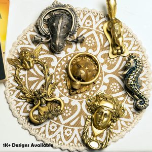 Timbre de Puerta Exclusivo de Latón Fundido a Mano con Motivo de Elefante, Timbre de Puerta de Latón Hecho a Mano, Estilo Vintage Antiguo para Puerta Principal - Product Image 6