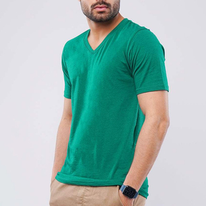 เสื้อยืดคอกว้างคุณภาพสูง 100% ผ้าฝ้าย สำหรับผู้ชายไซส์ใหญ่ พิมพ์โลโก้ได้ตามต้องการ ผลิตจากผ้าเจอร์ซีย์ เสื้อยืดเปล่าสำหรับผู้ชาย - Product Image 6