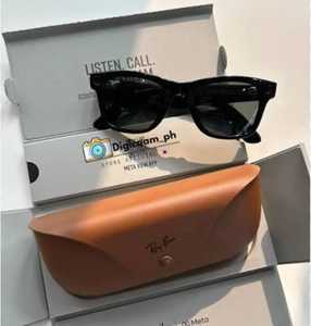 Best Selling 100% Original Brand New Ray-Ban Meta Wayfarer smart glasses with a shiny black frame and green lenses - Product Image 5