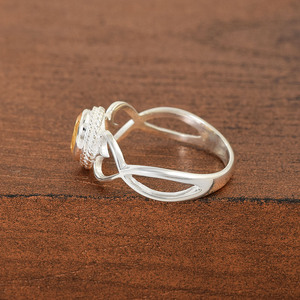 Nuevo anillo de plata de ley 925, delicado y llamativo, con diseño de corazón, citrino ovalado facetado, piedra preciosa natural, joyería fina para boda. - Product Image 5