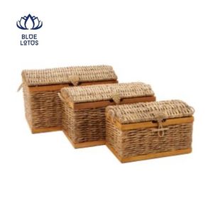 Cesta de Jacinto de Agua Natural de Vietnam, Hecha a Mano, Ecológica, para Organización y Decoración del Hogar - Product Image 2