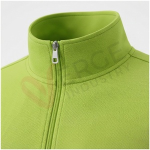Conjunto Deportivo Verde Lima para Hombre, Manga Larga, Cuello Alto, Cierre Frontal con Cremallera, Color Sólido, Transpirable, Corte Regular, Ropa Casual de Otoño - Product Image 4