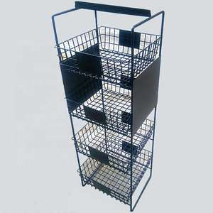 Cesta de Almacenamiento de Alambre Metálico Personalizada para Exhibición en Tiendas, Supermercados, Aperitivos, Alimentos Enlatados, Dulces, Herramientas y Accesorios - Product Image 1