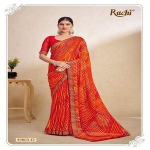 Saree en coton imprimé de créateur dernier cri pour toutes les occasions robes indiennes de mariage disponibles au prix de gros - Product Image 3
