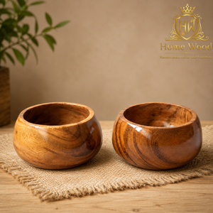 ชามไม้ทำด้วยมือสำหรับใช้ในบ้านสำหรับเสิร์ฟอาหารสไตล์ Wabi Sabi - Product Image 1
