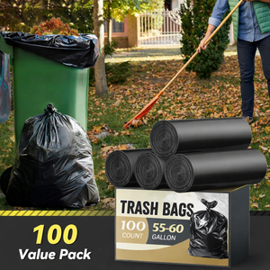 Bolsas de Basura Negras Resistentes de Grado Comercial HDPE de 55-60 Galones, Marca TH GB-020, para Uso en el Hogar, Oficina y Exteriores - Product Image 6
