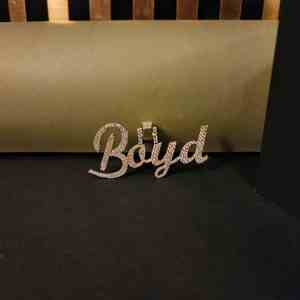 Hip Hop Lab Grown Diamond <b>Brass</b> BAYD Pendant Stainless Steel 3CT for Every Occasion and Gift - Product Image 1