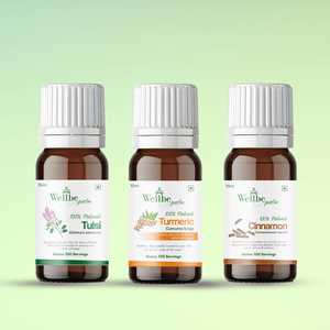 Kit de désintoxication pure |   Gouttes Détoxifiantes Naturelles à Base de Plantes |   Kit de bien-être à l'extrait de Tulsi, curcuma et cannelle - Product Image 1
