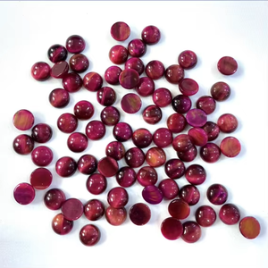 QXB pink <b>Red</b> tiger Eye Stone Round 14mm Cabochons <b>Beads</b> Jewelry Making Wholesale 4mm-30mm - Product Image 2