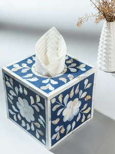 Lo último en accesorios para servilletas de vajilla, caja de pañuelos rectangular hecha de madreperla, diseño Floral, soporte para pañuelos a bajo precio - Product Image 6