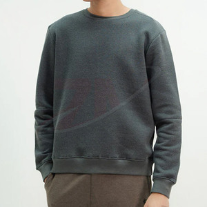 Sudadera de Cuello Redondo Gris Oscuro, Corte Regular, Color Sólido, Tejido de Algodón, Informal, para Otoño, con Logotipo Estampado con Transferencia Térmica en la Parte Delantera - Product Image 1