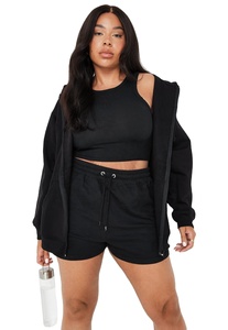 Ensemble de soutien-gorge et short de sport pour femmes, avec broderie personnalisée, Logo imprimé, tenue d'été, à taille élastique, unie, collection 2022 - Product Image 3