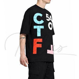 ผู้ผลิตเสื้อยืดผู้ชายมืออาชีพ - เสื้อยืดคอกลมทรงโอเวอร์ไซส์ขายดีที่สุด ผ้าฝ้ายฟลีซ 100% แห้งเร็ว ระบายอากาศได้ดี - Product Image 4