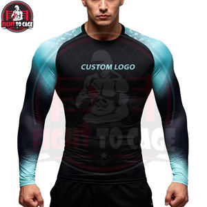Camiseta de compresión de manga larga para adultos, diseño sublimado, calidad premium para fitness, MMA, BJJ, entrenamiento de combate, impresión digital, secado rápido. - Product Image 3
