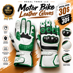 Guantes de Motociclismo, Guantes de Cuero de Protección Completa para los Dedos, Guantes de Cuero Unisex para Motociclistas, Guantes de Cuero para Hombre - Product Image 5