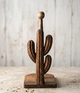 Cute Cactus Design Paper Towel Holder Countertop For Kitchen Kids Room Stylish Tissue Roll Stand And Durable Use From India - Product Image 5