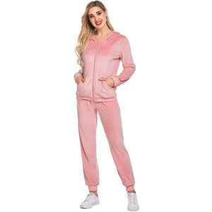 Ensemble de jogging haut de gamme en velours, manches longues, taille élastique confortable, finition premium - Product Image 3