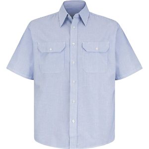 Chemise de travail de luxe à manches courtes sur mesure pour hommes de grande taille - Product Image 1