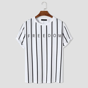 Camiseta de Alta Calidad, Servicio OEM, Fabricante, Nueva, Corte Regular, Cuello Redondo, Poliéster/Algodón, Camiseta para Hombre, Impresión de Logotipo Personalizado - Product Image 1