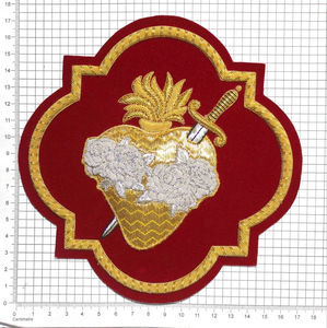 Badges brodés à la main en fils métalliques, broderie sur mesure, tissu sergé de haute qualité, prix très bas, design unique, OEM/ODM - Product Image 2