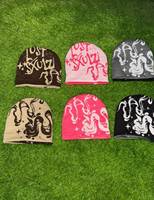 Casquettes en tricot brodées 3D colorées de haute qualité avec logo personnalisé, design personnalisé, streetwear d'hiver, modèle courant