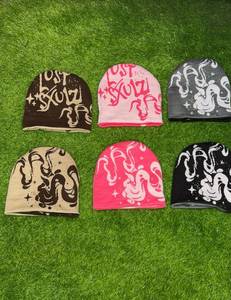 Custom Logo High Quality Colorful 3D Embroidery Beanie <b>Caps</b> Customized Design <b>Winter</b> Streetwear Common - Product Image 1