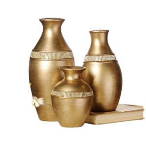 Grand vase à fleurs décoratif unique en métal argenté, style nordique, pour centres de table et décorations de sol pour mariages et événements - Product Image 6